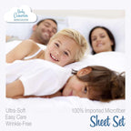 Becky Cameron 4 Piece Sheet Set, Queen, White