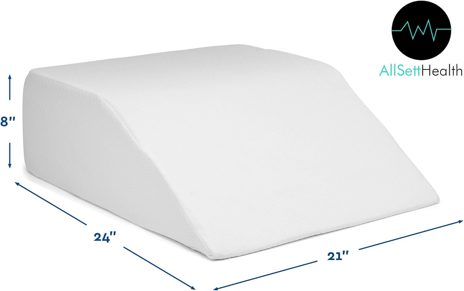 Leg Elevation Pillow - Cooling Gel Memory Foam Top, High-Density Leg Rest Elevating Foam Wedge- Relieves and Recovers Foot and Ankle Injury, Leg, Hip and Knee Pain, Improves Blood Circulation