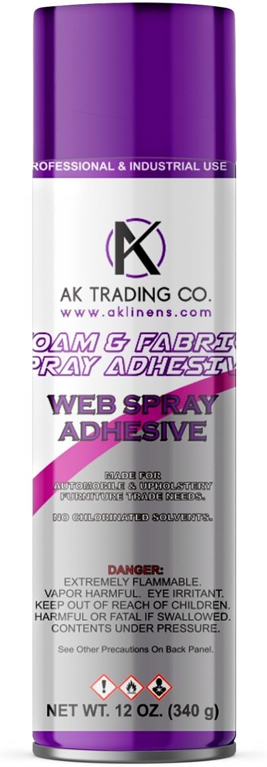 AK TRADING CO. Multipurpose Spray Adhesive, Perfect for Craft, Home and Office use - 12Oz Can.