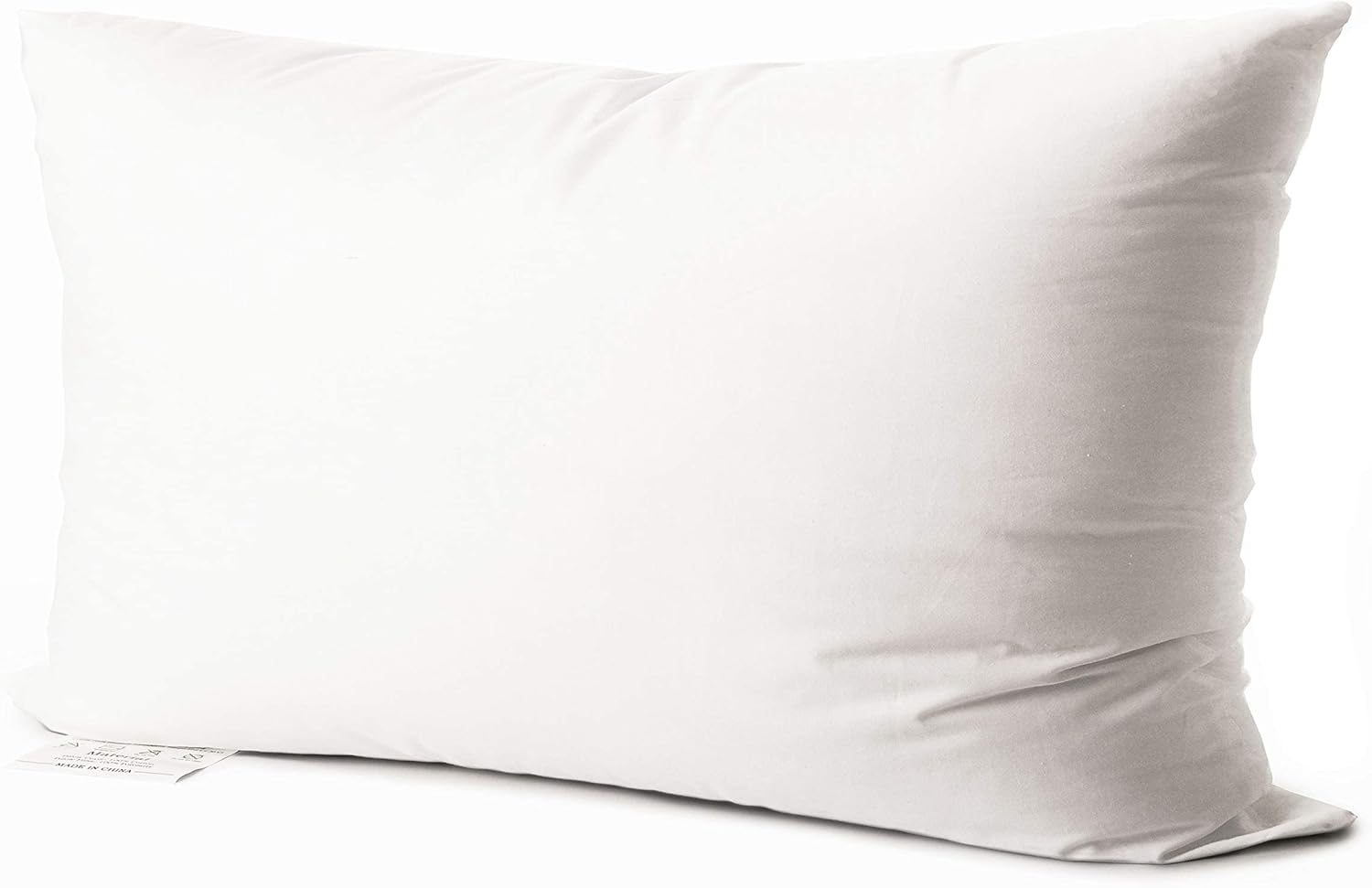 EDOW Luxury Throw Pillow Insert, Soft Fluffy Down Alternative Polyester Square Form Decorative Pillow Insert,Sham Stuffer,Cotton Cover for Sofa, Couch,Bed and Car. (White, 12x20)
