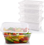 Adam Icon 25 Microwave Plastic Food Takeaway Heavy Duty Satco Containers with Lids 650ml (650ml)