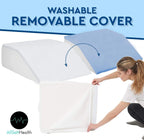 Leg Elevation Pillow - Cooling Gel Memory Foam Top, High-Density Leg Rest Elevating Foam Wedge- Relieves and Recovers Foot and Ankle Injury, Leg, Hip and Knee Pain, Improves Blood Circulation