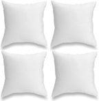 Foamily Throw Pillows Insert - (Pack of 4) Pillow 12" x 12" Inches for Bed and Couch - 100% Machine Washable Cotton Pillow - Indoor Decorative Throw Pillows for Couch & Bed