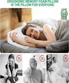 Pillow for Side Sleepers, Cube Memory Foam Pillow, Side Sleeper Pillow for Neck and shoulder pain,Square Pillow for Relief Sleeping(15"×12"×6")