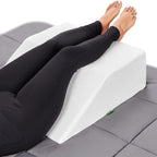 Becky Cemeron Leg Elevation Pillow for Sleeping - Supportive Bed Wedge Pillow for Circulation, Swelling, Foot & Knee Discomfort(24 x 16 x 8 inches)
