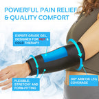 Hot and Cold Compression Ice Pack Sleeve (360° Coverage) | Pain Relief Support for Joints and Muscles, Freeze Sleeve for Knee, Elbow, Legs, Arm – Small