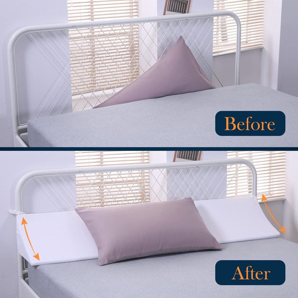 LOFE Mattress Gap Filler King 77"x12"x8"- Wider 12" Bed Wedge Pillow for Headboard Gap, Bed Gap Filler Between Headboard and Mattress(0-12"), Triangle Headboard Pillow for Stop Losing Pillows