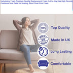4 H x 18 W x 20 L Upholstery Foam Cushion High Density by IZO All Supply