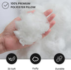 Foamily Set of 4-12 x 12 Premium Hypoallergenic Stuffer Pillow Inserts Sham Square Form Polyester, 12" L X 12" W, Standard/White