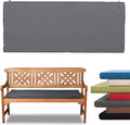Adam Icon Outdoor/Indoor Water Resistant 3 Seater Bench And Patio Furniture Padded Cushion ONLY Garden Furniture Pad 142cm x 52cm x 6cm thick (Black)