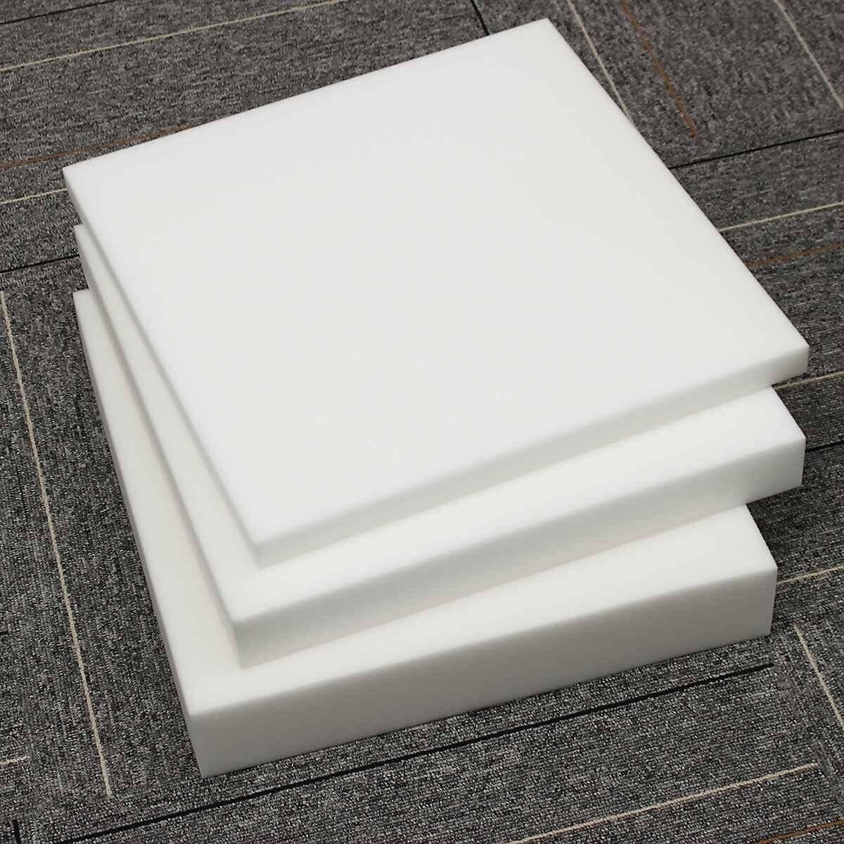 Adam Icon High Density White Firm Foam Upholstery Cushions for All type of Foam Cushioning Bench Stool window seat pads sofa Replacement Pet Bed dinning floor mat wheel chair (14" x 14" x 1")