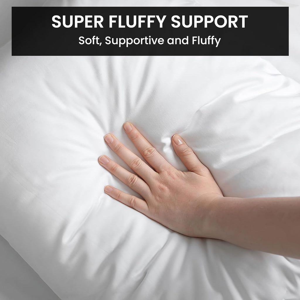 Foamily Set of 4-12 x 12 Premium Hypoallergenic Stuffer Pillow Inserts Sham Square Form Polyester, 12" L X 12" W, Standard/White