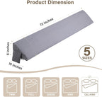 ENITYA Cal King Bed Wedge Pillow for Headboard Gap/Mattress Gap Filler/Headboard Pillow/Bed Gap Filler,Close Gap(0-3.5") Between Mattress and Headboard,Stop Loosing Your Pillows,Phone(Grey