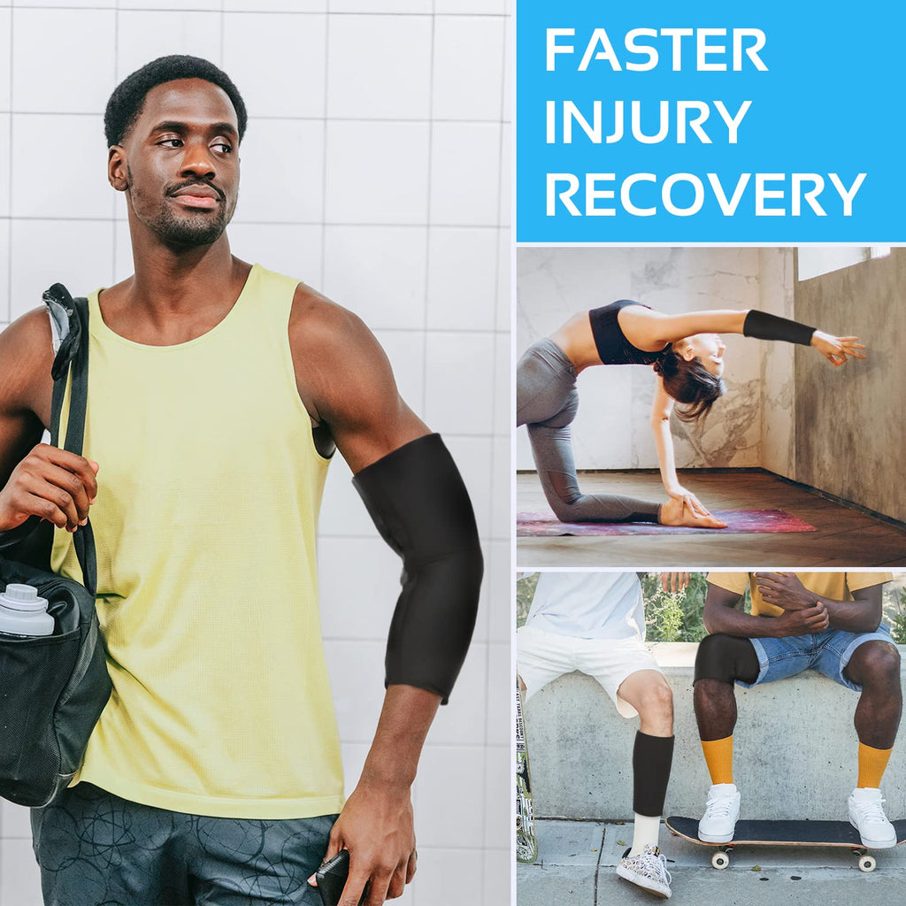 Hot and Cold Compression Ice Pack Sleeve (360° Coverage) | Pain Relief Support for Joints and Muscles, Freeze Sleeve for Knee, Elbow, Legs, Arm – Small