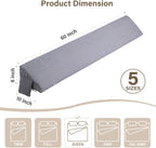 ENITYA Wedge Pillow for Headboard Gap/Headboard Pillow/Mattress Gap Filler/Bed Gap Filler,Close Gap (0-6") Between Mattress and Headboard,Bed Without Headboard,Stop Losing Pillows(Queen)