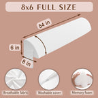 JAKOOLA Bed Wedge Pillow Stopper Mattress Filler Pillow for Gap Between Mattress and Headboard Sideboard Full Size 54” x 8” x 6”