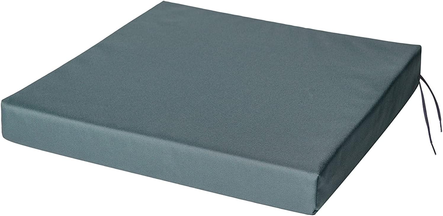 Adam Icon Waterproof Chair Cushions With Ties Seat Pads Cushion Pad Indoors Outdoors Water Resistant Material Kitchen Dining Living Room Patio Garden Office Coffee Shop Foam Graphite 40X40X2CM