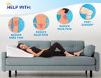 Bed Wedge Pillow Cooling Memory Foam Top – 10" 24" 24" Elevated Support Cushion, Triangle Wedge Pillow for Sleeping, Lower Back Pain, Acid Reflux, Heartburn, Allergies, Snoring – Removable Cover