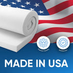 AK TRADING CO. (4" H X 30" W x 72"L) Upholstery Foam Cushion CertiPUR-US® Certified. Perfect for Seat Replacement, Upholstery Sheet & Foam Padding White