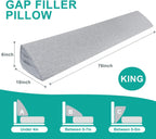 Talcusble Bed Wedge Pillow for Headboard | King Size(76"x10"x6") | Bed Gap Filler | BolsterPillow | Foam Wedge Pillow | Fill The Gap(0-8") Between Headboard and| Mattress