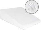 Adam Icon Bed Wedge Pillow of Memory Foam Acid Reflux and Gerds, Reduce Neck and Back Pain, Snoring, and Respiratory Problems - Breathable and Washable Cover