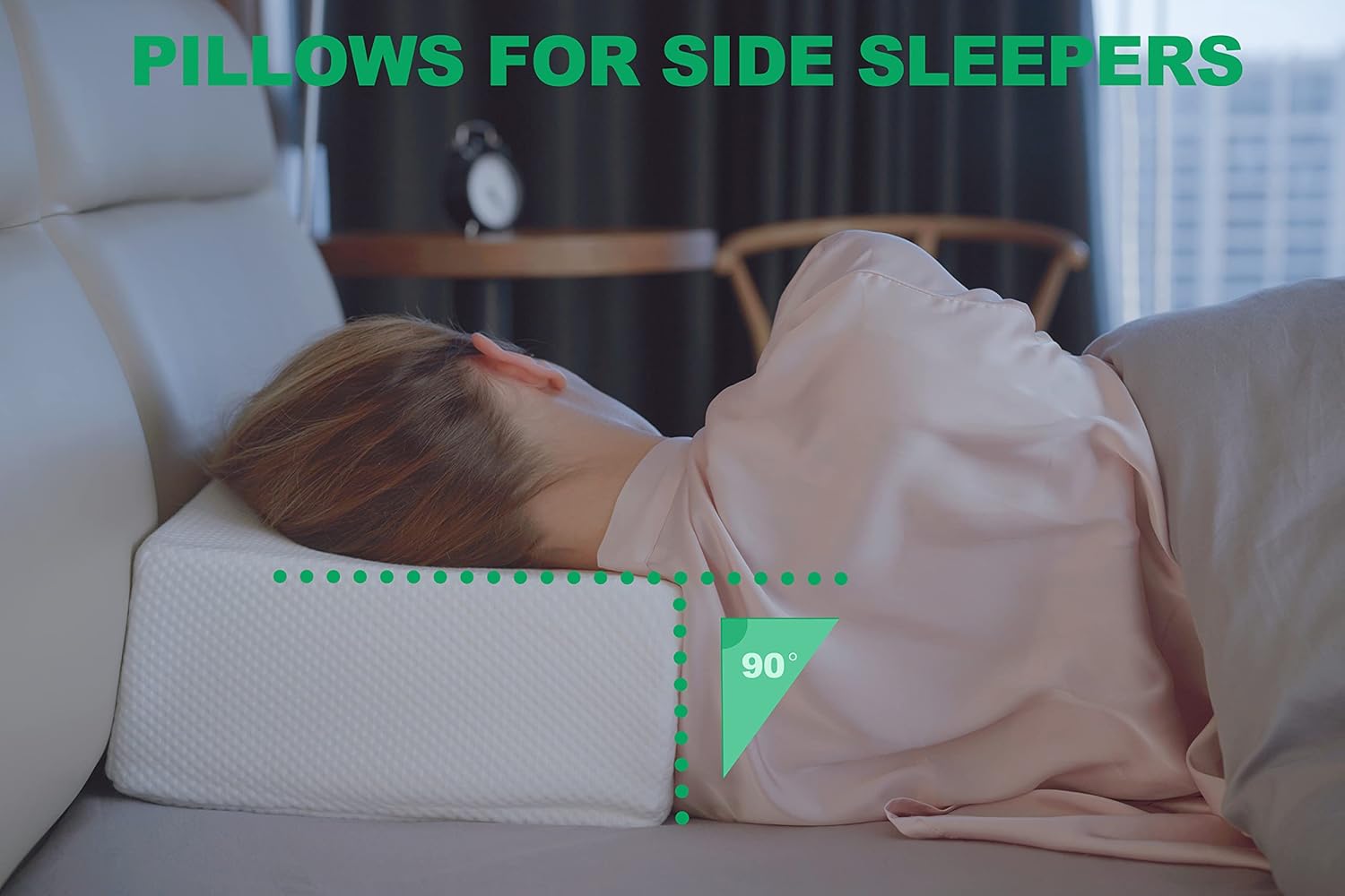 Pillow for Side Sleepers, Cube Memory Foam Pillow, Side Sleeper Pillow for Neck and shoulder pain,Square Pillow for Relief Sleeping(15"×12"×6")