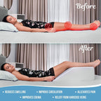 Becky Cameron Restorology Elevating Leg Rest Memory Foam Pillow - Reduce Back Pain, Hip Pain & Knee Pain - Ideal Sleeping, Reading, Rest Elevation - Breathable & Washable Cover