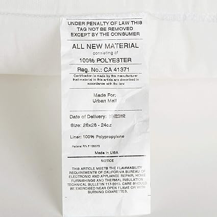 Foamily ® Throw Pillows Insert 26 x 26 Inches - Euro Bed and Couch Decorative Pillow - Made in USA - Bed and Couch Sham Filler @ M&A STYLES LTD