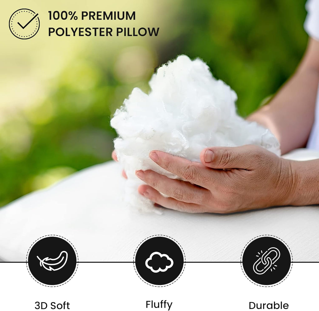 Foamily Throw Pillows Insert Set of 2-12 x 20 Lumbar Insert for Decorative Pillow Covers - Made in USA - Bed and Couch Sham Filler @ M&A STYLES LTD