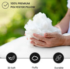 Foamily Throw Pillows Insert Set of 2-12 x 20 Lumbar Insert for Decorative Pillow Covers - Made in USA - Bed and Couch Sham Filler @ M&A STYLES LTD