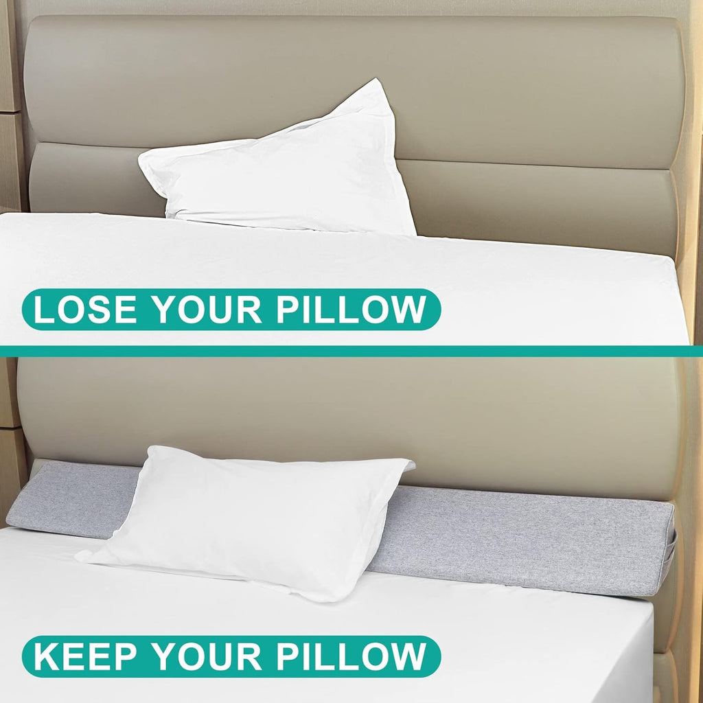 Talcusble Bed Wedge Pillow Plus Queen Size(60"x10"x6") Bed Gap Filler for Headboard to Fill The Gap(0-8") Between Headboard and Mattress, Mattress Wedge, Triangle Bolster Pillow