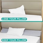 Talcusble Bed Wedge Pillow Plus Queen Size(60"x10"x6") Bed Gap Filler for Headboard to Fill The Gap(0-8") Between Headboard and Mattress, Mattress Wedge, Triangle Bolster Pillow