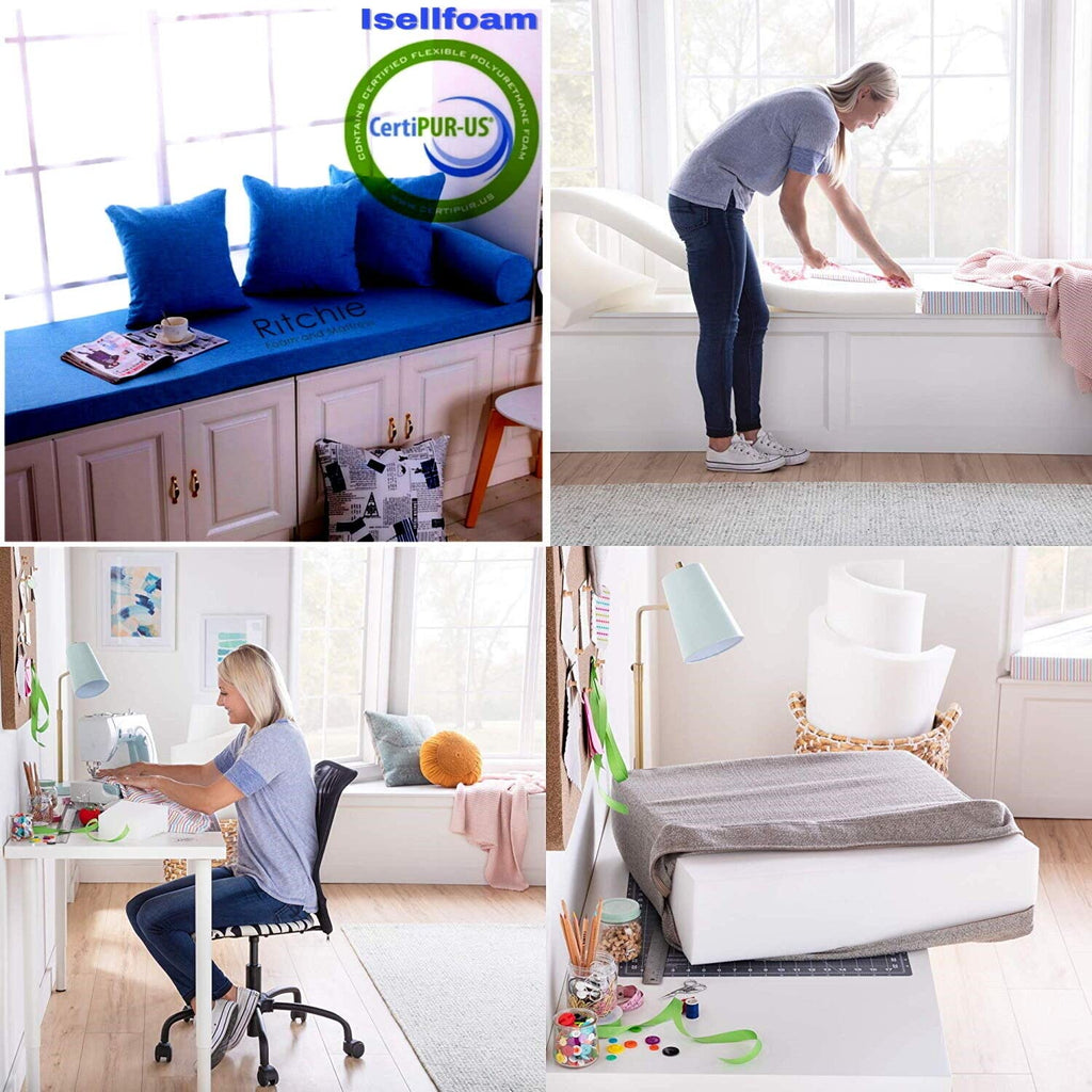 4 H x 18 W x 20 L Upholstery Foam Cushion High Density by IZO All Supply