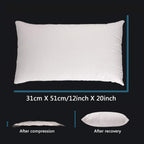 EDOW Luxury Throw Pillow Insert, Soft Fluffy Down Alternative Polyester Square Form Decorative Pillow Insert,Sham Stuffer,Cotton Cover for Sofa, Couch,Bed and Car. (White, 12x20)