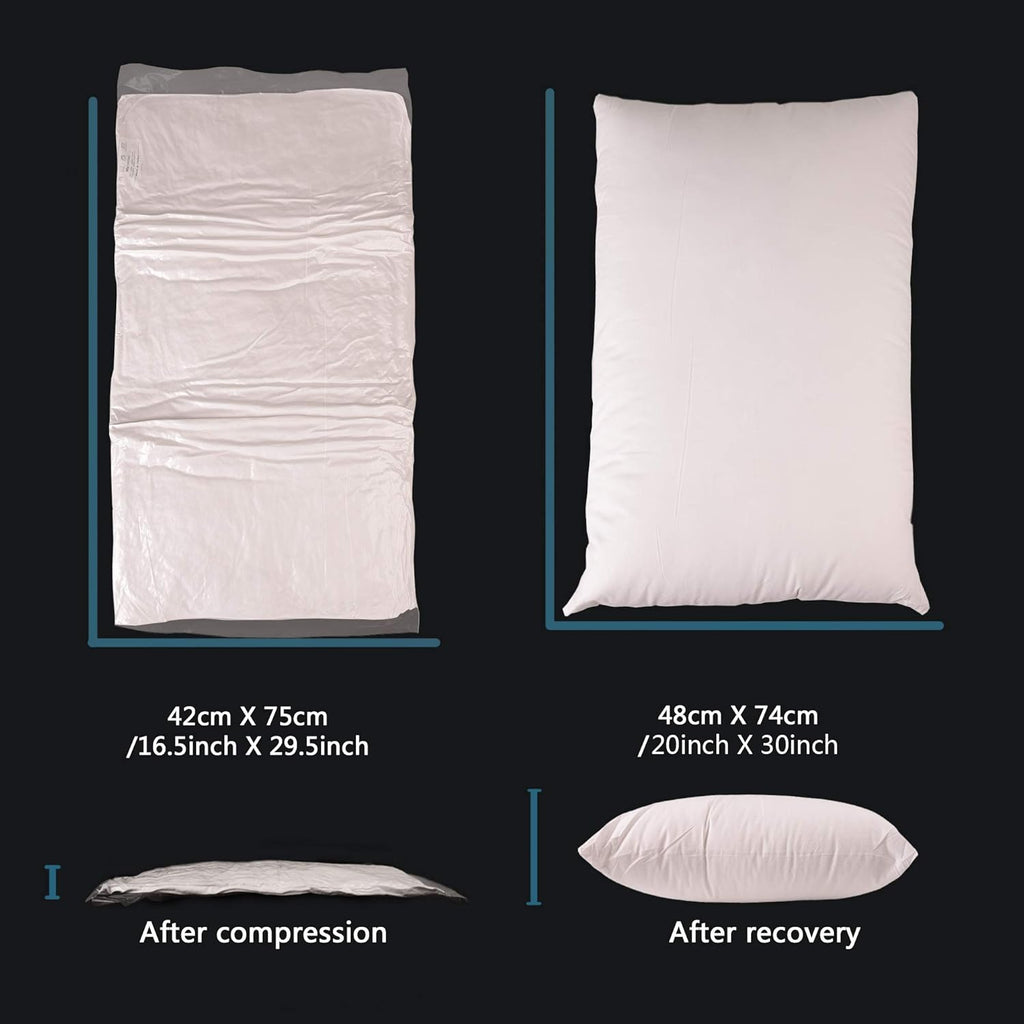 EDOW Soft Pillows for Sleeping, Fluffy Down Alternative Hypoallergenic&Dust Mite Resistant Polyester Fiber Pillow, Home&Hotel-Collection, Machine Washable, Neck Pain&Headache Relief - Queen