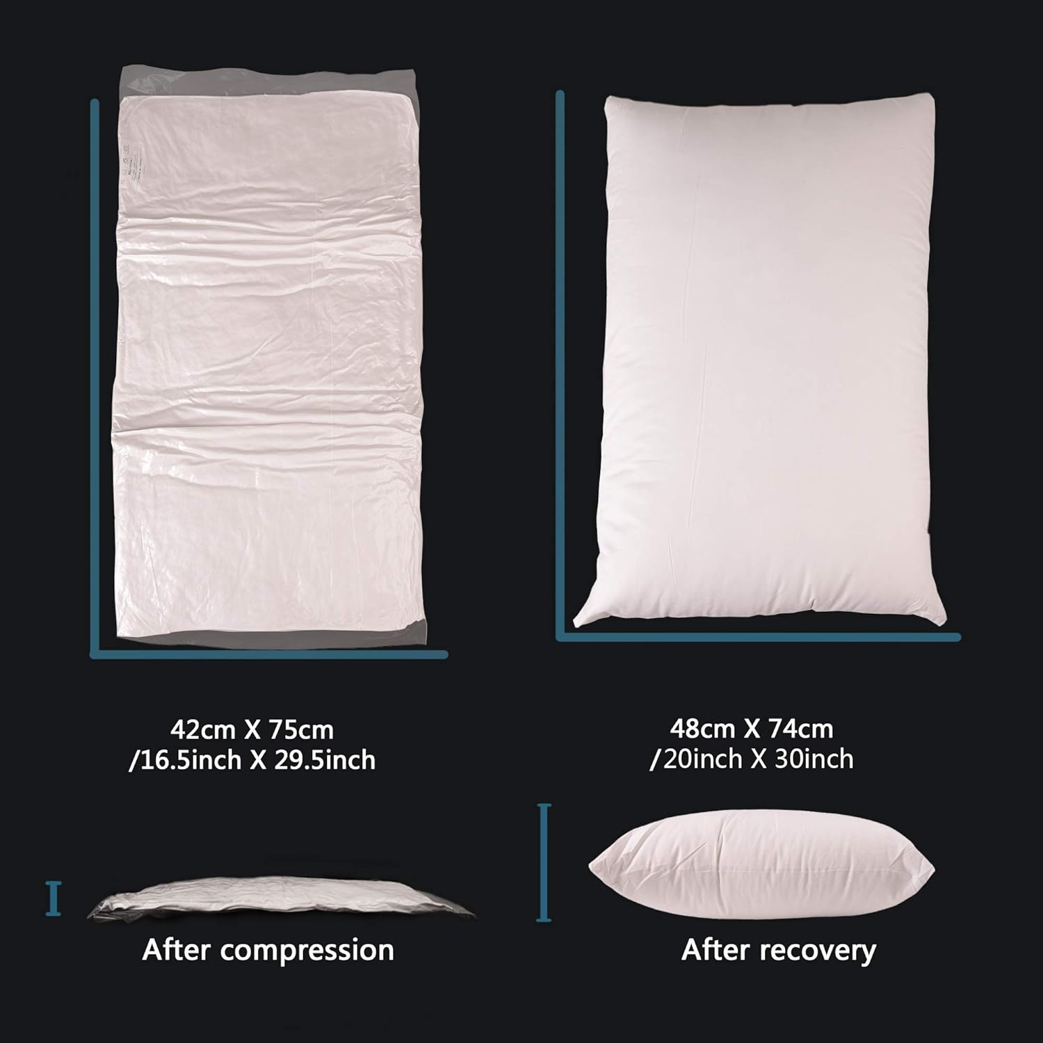 EDOW Soft Pillows for Sleeping, Fluffy Down Alternative Hypoallergenic&Dust Mite Resistant Polyester Fiber Pillow, Home&Hotel-Collection, Machine Washable, Neck Pain&Headache Relief - Queen