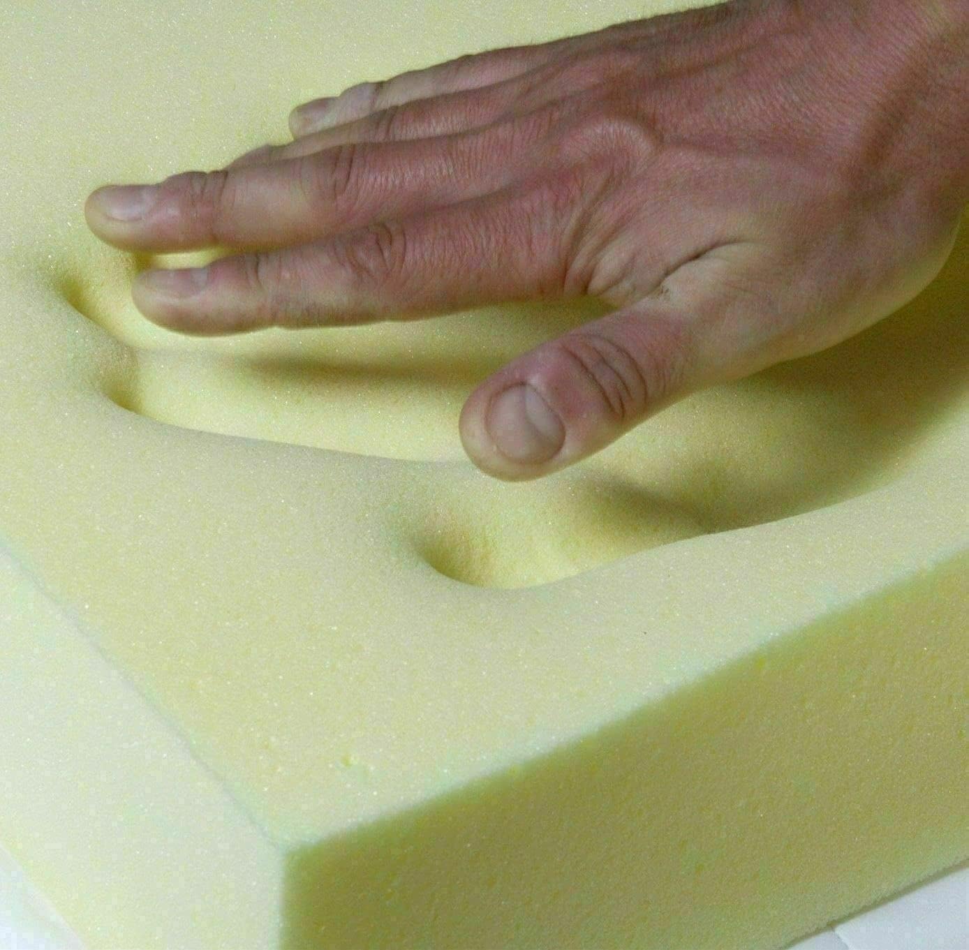 Adam Icon Memory Foam cut to size for chair cushions back seats for dog bed (12x12x1 inches)