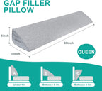 Talcusble Bed Wedge Pillow Plus Queen Size(60"x10"x6") Bed Gap Filler for Headboard to Fill The Gap(0-8") Between Headboard and Mattress, Mattress Wedge, Triangle Bolster Pillow