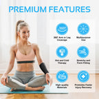 Hot and Cold Compression Ice Pack Sleeve (360° Coverage) | Pain Relief Support for Joints and Muscles, Freeze Sleeve for Knee, Elbow, Legs, Arm – Small