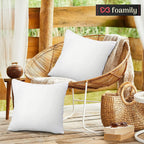 Foamily Set of 4-18 X 18 Premium Outdoor Water Resistant Stuffer Pillow Throw Inserts Sham Square Form, 18" L X 18" W, Standard/White @ M&A STYLE