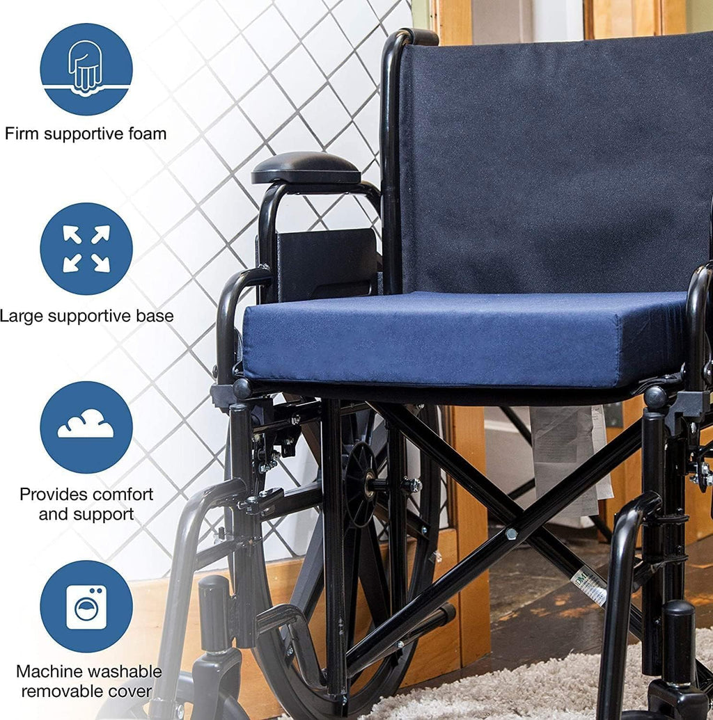 Becky Cameron Cushion for Office Chairs, Wheelchairs, FSA HSA Eligible, Scooters, Kitchen or Car Seats for Support and Height while Reducing Stress on Back, Tailbone or Sciatica. (18x16x2 inches)