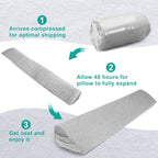Talcusble Bed Wedge Pillow for Headboard | King Size(76"x10"x6") | Bed Gap Filler | BolsterPillow | Foam Wedge Pillow | Fill The Gap(0-8") Between Headboard and| Mattress
