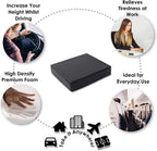 Bedding Studio Chair Cushion - Memory Foam Seat for Spine Health, Orthopedic Lumbar Support, Sciatica & Tailbone Pain Relief - Reduce Back Ache Improve Posture, Waterproof PU Cover (18" x 16" x 4")