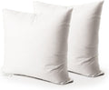 EDOW Throw Pillow Insert, set of 2 Hypoallergenic Down Alternative Polyester Square Form Decorative Pillow, Cushion,Sham Stuffer,18 x 18 inches.