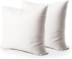 EDOW Throw Pillow Insert, set of 2 Hypoallergenic Down Alternative Polyester Square Form Decorative Pillow, Cushion,Sham Stuffer,18 x 18 inches.