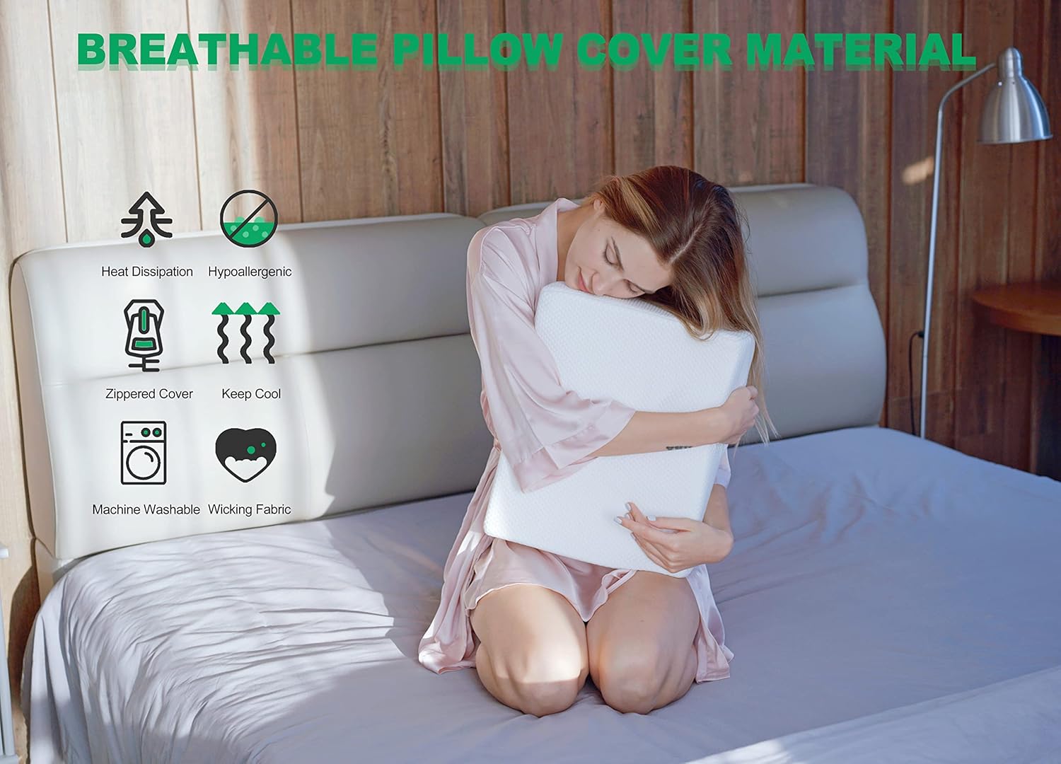 Pillow for Side Sleepers, Cube Memory Foam Pillow, Side Sleeper Pillow for Neck and shoulder pain,Square Pillow for Relief Sleeping(15"×12"×6")
