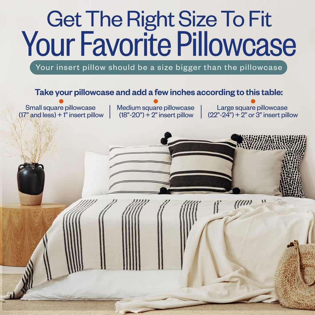 Sleep Restoration cushions Inner Pads (Pack of 2), 30 x 30 cm (12" x 12") Cushion Stuffer Inserts, Hollowfibre Pillows (White)