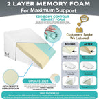 Leg Elevation Pillow for Sleeping, Resting, Supportive Bed Wedge Foam Pillow for Circulation, Swelling, Foot & Knee Discomfort @ M&A STYLE