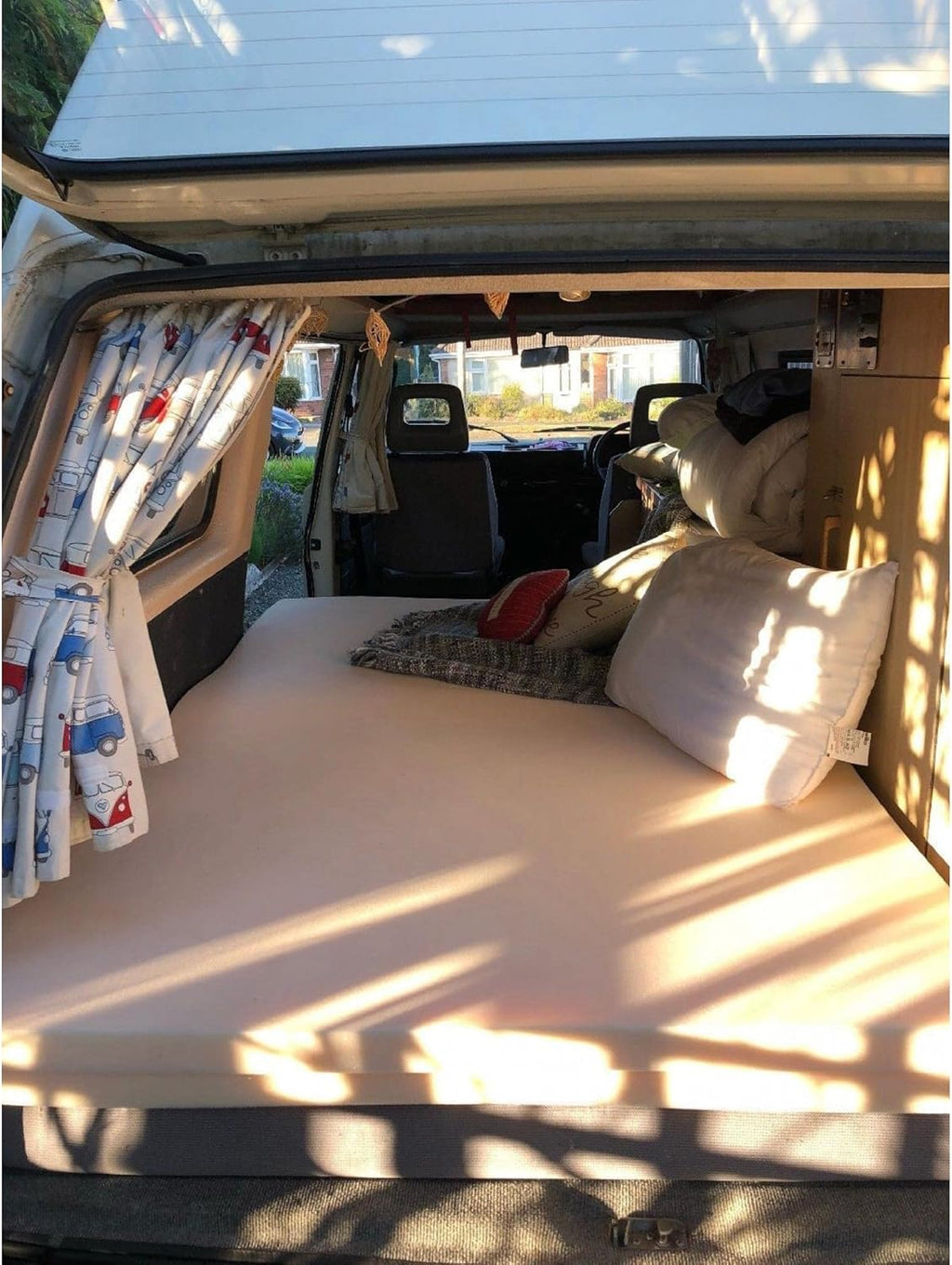 Caravan CampingEbung Campervan Foam Mattress Topper VW T4 T5 Westfalia California Mercedes Marco Polo - 190 X 90 X 5 CM (SINGLE BED) BLACK