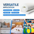 AK TRADING CO. (4" H X 30" W x 72"L) Upholstery Foam Cushion CertiPUR-US® Certified. Perfect for Seat Replacement, Upholstery Sheet & Foam Padding White